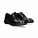Blucher Partido Picado Piel Negro  FLUCHOS