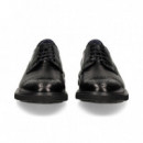 Blucher Partido Picado Piel Negro  FLUCHOS