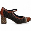 Mercedes Print Multi Piel Cuero+moka  FLUCHOS