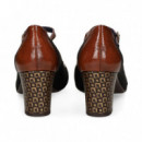 Mercedes Print Multi Piel Cuero+moka  FLUCHOS