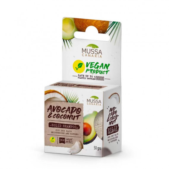 Avocado & Coconut 
champú Solido  MUSSA CANARIA
