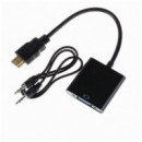ONEWAY Cable Conversor HDMI a Svga + Audio 3.5MM Negro