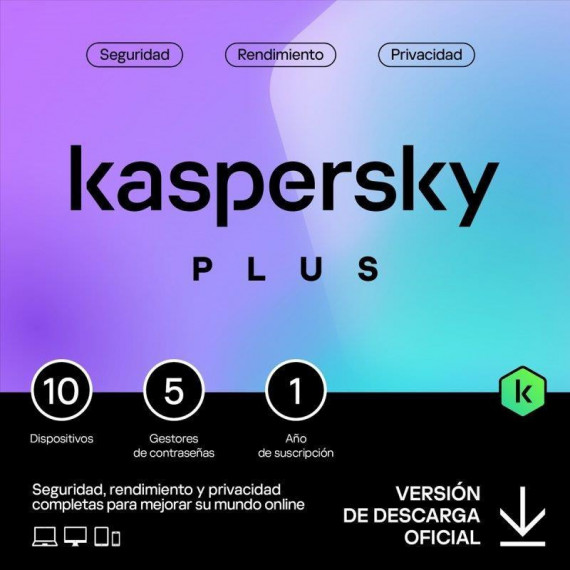 KASPERSKY Plus 1 Año 10 Dispositivos