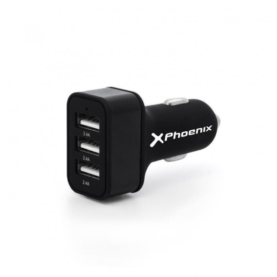 PHOENIX Cargador Coche Smartphone 3X USB 7.2A