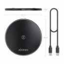 AISENS Base de Carga Inalámbrica para Smartphone 15W Negra