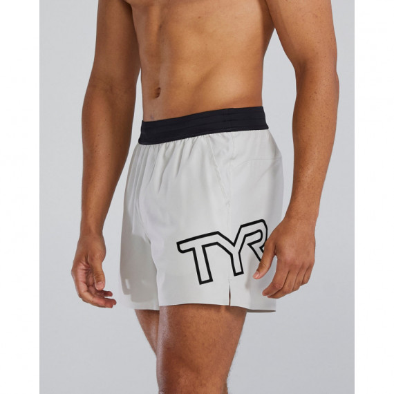 TYR Unbroken Big Logo Short 5" Grey