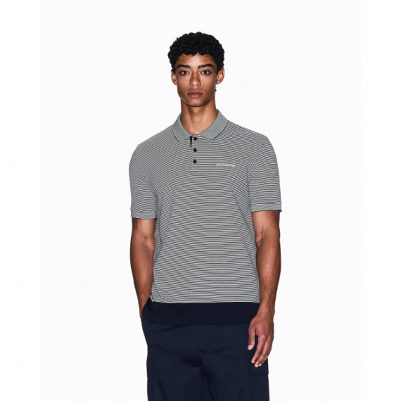 Polo Shirt Deep Navy/off White  ARMANI EXCHANGE