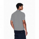 Polo Shirt Deep Navy/off White  ARMANI EXCHANGE