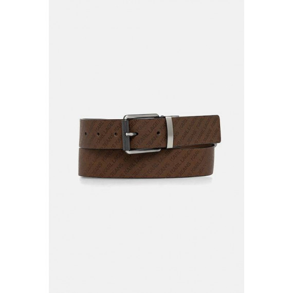 Klj Reversible Debossed Belt Chipmunk  KARL LAGERFELD