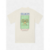 Camiseta Relaxed Fit Perfect Set Crema  SILBON