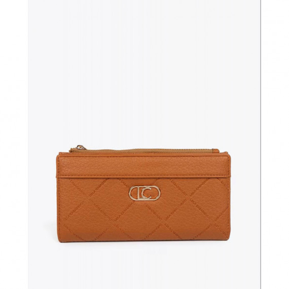 Billetero Monograma Rombos Marrón  LOLA CASADEMUNT