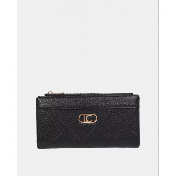 Billetero Monograma Rombos Negro  LOLA CASADEMUNT