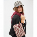 Bandolera Tejido Jacquard Lc Flocado Burdeos  LOLA CASADEMUNT