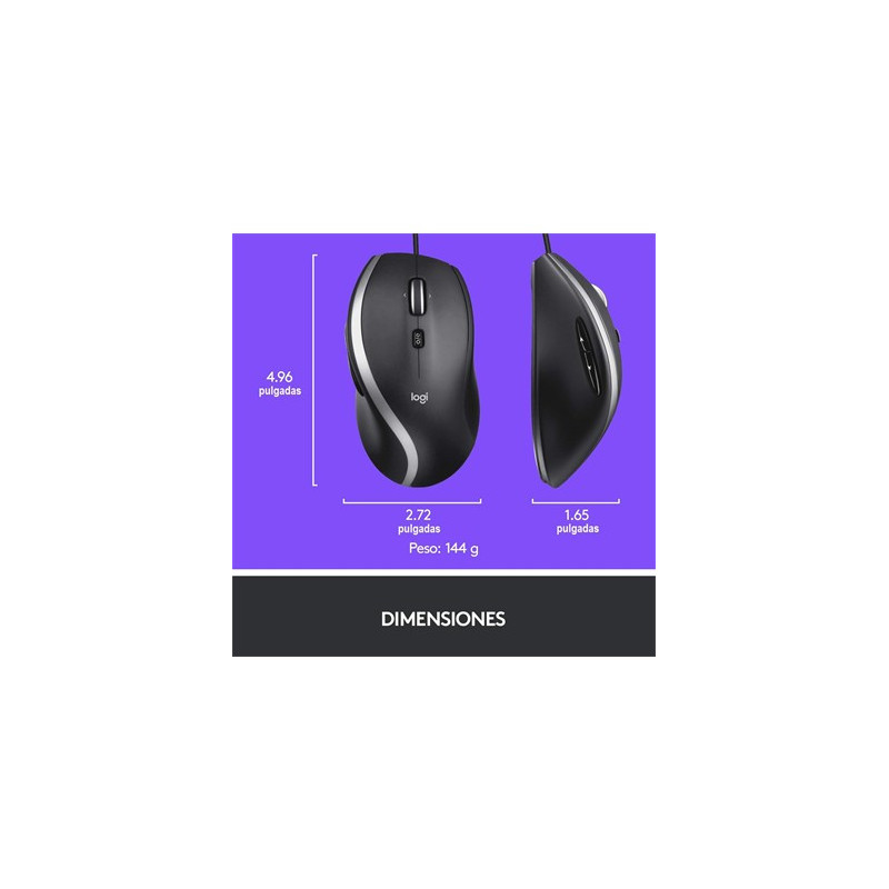 LOGITECH Raton con Cable M500S 4000DPI USB Color Negro Ref.: 910-005784 ...