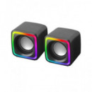 MARS GAMING ALTAVOCES PC 2.0 8W RGB NEGROS MSCUBE