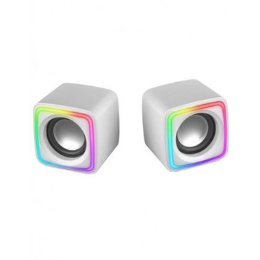MARS GAMING ALTAVOCES PC 2.0 8W RGB BLANCOS MSCUBE