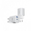 DEVIA Cargador Red ULTRA1 USB a y Tipo C Inalambrico 2 en 1 Gan 22W Blanco