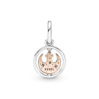 PANDORA Star Wars Colgante Star Wars en Plata de Ley y con un Recubrimiento en Oro Rosa de 380789C01