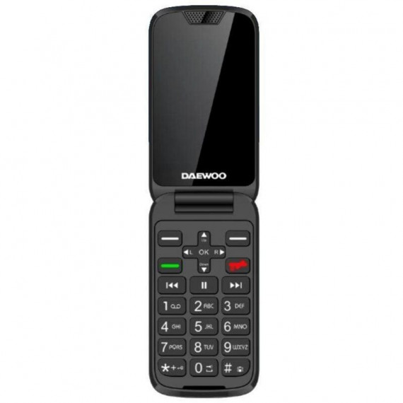 DAEWOO DW8005BK Teléfono Móvil 4G Senior Flip con Base