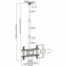 AISENS Soporte de Techo Inclinable y Extensible para Monitor/tv de 37''-80''