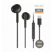Auriculares + Micrófono TECH ONE TECH Ear Usb-c Black