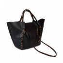 Bolso Shopper Detalles en Efecto Piel Animal Print  LOLA CASADEMUNT