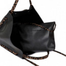 Bolso Shopper Detalles en Efecto Piel Animal Print  LOLA CASADEMUNT