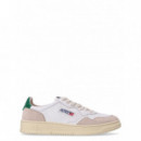 Zapatillas Hombre AUTRY AUTRY 01 Low Man Leat/suede Wht/amaz