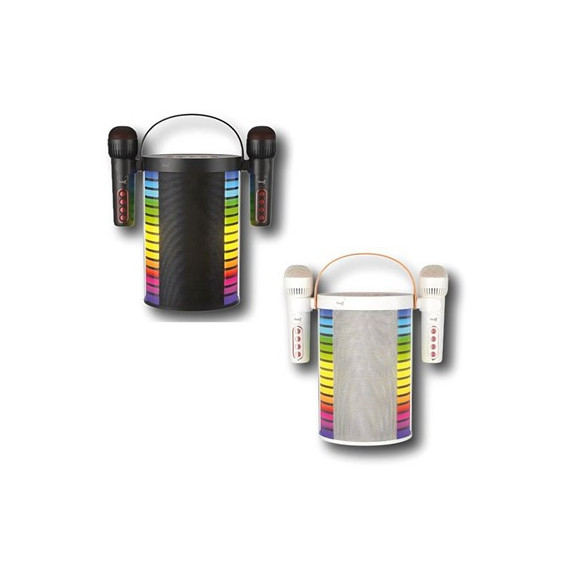 SAMI Altavoz BLUETOOTH Karaoke con 2 Microfonos 20W RS-989,LUZ Disco,efecto Sonido,usb,micro USB