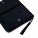 Monedero Efecto Piel Bordado Mediano  DESIGUAL