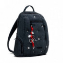 Mochila denim Mickey mediana