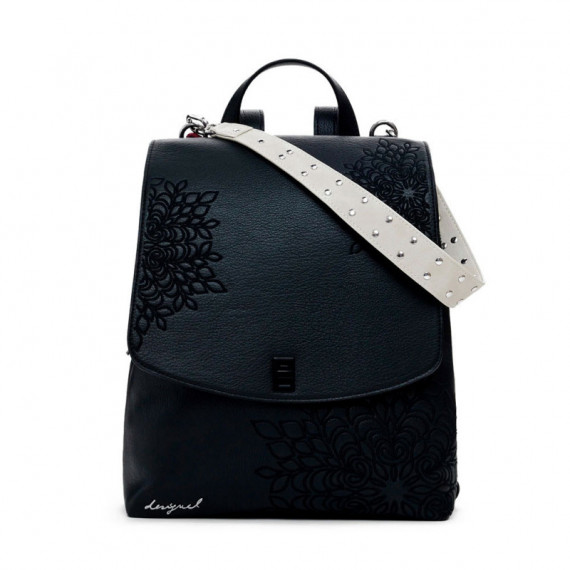Mochila Solapa Grabados Pequeña  DESIGUAL