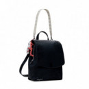 Mochila Solapa Grabados Pequeña  DESIGUAL