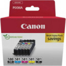 Tinta CANON Multipack 4 Colores PGI-580/CLI-581