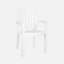 Silla de Jardín Malibu- Apilable- Color Blanco- Siesta Exclusive®- Exterior  SIESTA EXCLUSIVE