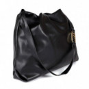 Bolso Shopper Efecto Piel con Logo Lc Ovalado  LOLA CASADEMUNT