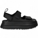 Sandalia 3 Velcros Negro  UGG