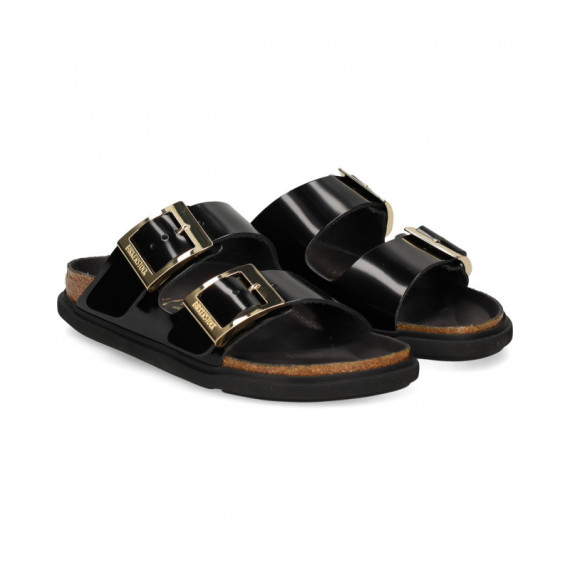 Pala 2 Hebillas Charol Negro  BIRKENSTOCK