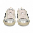 Puntera Plata Deportivo Piel Blanco  PREMIATA