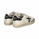 Puntera Plata Deportivo Piel Blanco  PREMIATA