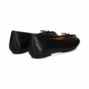 Bailarina Lazo Piel Negro  FITFLOP