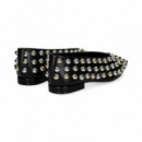 Bailarina Tachas Piel Negro  EXE