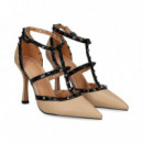 Salon Bebe Tachas Piel Negro+beige  EXE