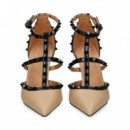 Salon Bebe Tachas Piel Negro+beige  EXE