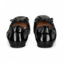 Bailarina Lazo Charol Negro  UNISA