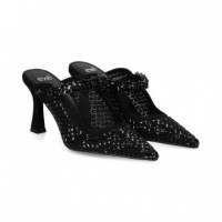 Mule Regilla+strass Todo Negro  EXE
