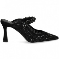 Mule Regilla+strass Todo Negro  EXE