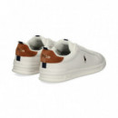 Talon Marron Deportivo Piel Blanco  POLO RALPH LAUREN