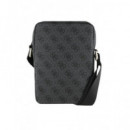 GUESS Bandolera para Tableta 8" Logo Triangulo Gris