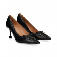 Salon Acordonado Piel Negro  EXE